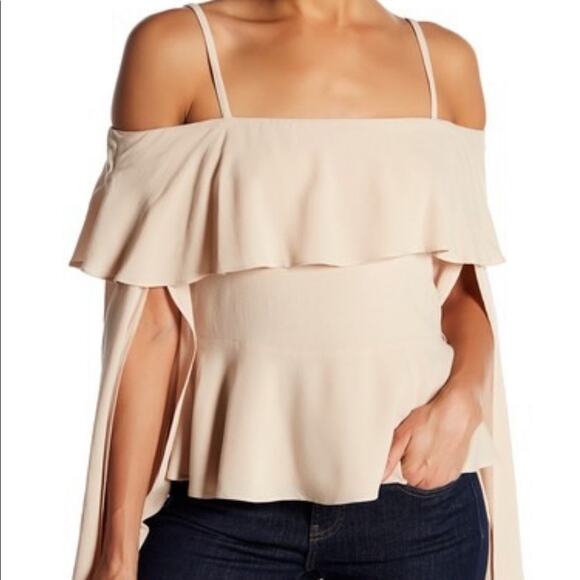 Endless Rose Top Cold Shoulder Angel Sleeve Blouse - Picture 2 of 6